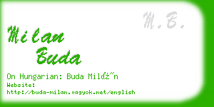 milan buda business card